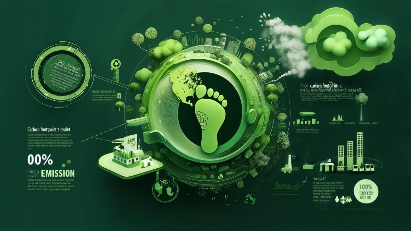 Karbon ayak izi hesaplama infografik